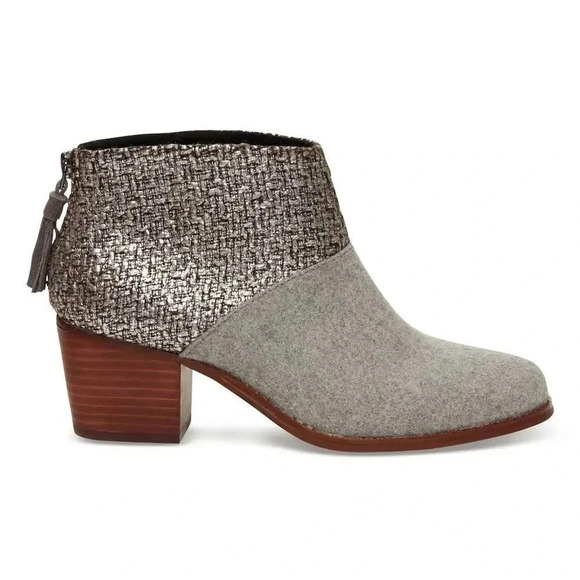 Toms Leila Wool Felt Ankle Bootie - Picture 1 of 9